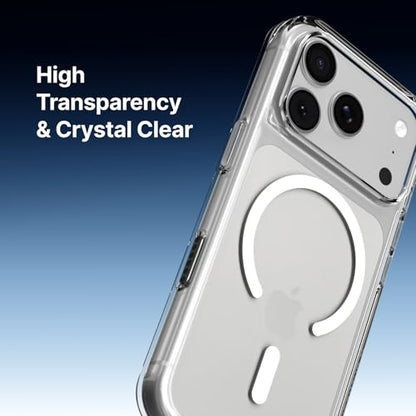 RhinoShield Clear MagSafe Compatible Case for iPhone 17 Pro | Strong Magnetic, Anti-Yellowing, Transparent, High Clarity, Shockproof, Military Grade Drop Protection - color: Nocturne Blue, size: iPhone 17 Pro