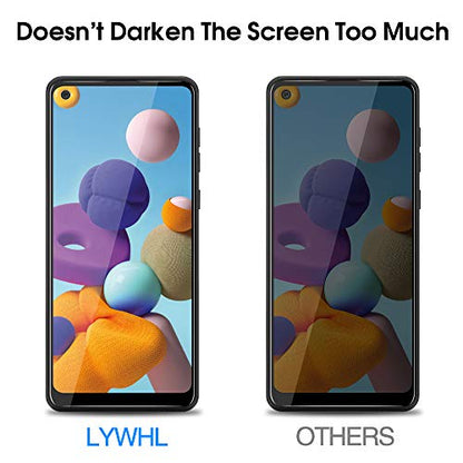 [2 Pack] for Samsung Galaxy A21/A21S Privacy Screen Protector, [Full Coverage] Anti Spy HD Clarity 9H Tempered Glass Screen Protector, Scratch Resistant, Bubble Free, Easy Insall, Case Friendly (6.5 - size: Samsung Galaxy A21/A21S