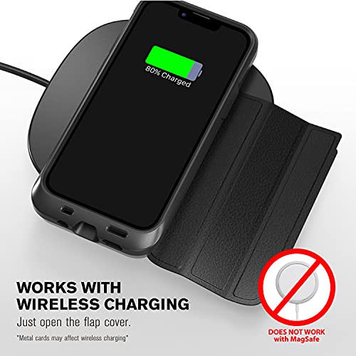VENA vCommute for iPhone 13 mini Wallet Case, Black - color: Black, size: iPhone 13 Mini