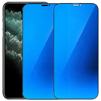 2 Pack Anti-Blue Privacy Tempered Glass for iPhone X/iPhone XS/iPhone 11 Pro Mirror Anti-Spy Screen Protector Anti-Peeping Film Electroplated 5.8 inch Blue - size: For iPhone X / iPhone XS / iPhone 11 Pro