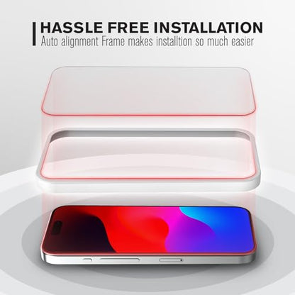 VENA for iPhone 15 Tempered Glass Screen Protector - 3 Pack - color: Ultra Clear