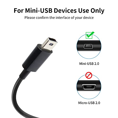 Dual Mini USB Splitter Cable,2 in 1 USB 2.0 A Male to 2 Mini 5 pin Male Data Sync Charging Cable,Power up to Two Mini USB Devices at Once from a Single USB Port, 1M(Black) - color: usb Male 1 to 2 Mini usb
