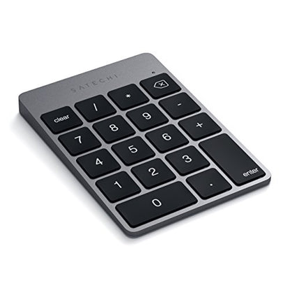 Satechi Slim Aluminum Bluetooth Keypad, 18-Key Number Pad, Space Gray - color: Space Gray, size: Micro USB