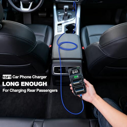 Extra Long USB C Charger 15FT, 100W C to C Cable Fast Charging USB-C Cable - color: Blue, size: 15 FT - 1 Pack, style: USB C to USB C