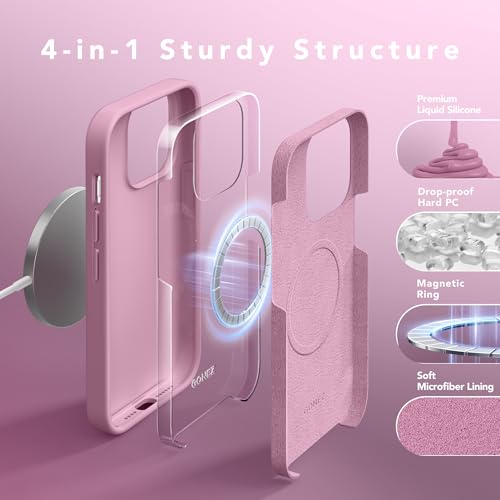 GONEZ Magnetic for iPhone 14 Pro Max Case, Silicone Cover Blackcurrant - color: Blackcurrant, size: Iphone 14 Pro Max