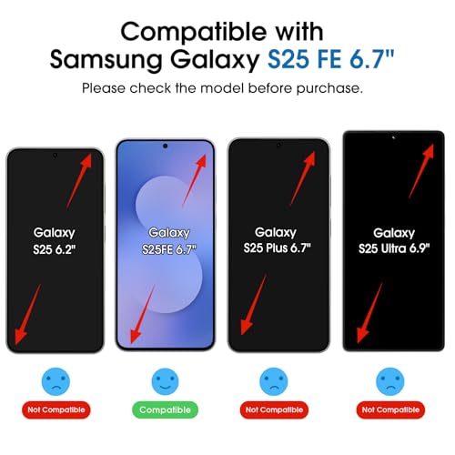 amFilm OneTouch for Samsung Galaxy S25 FE Screen Protector Tempered Glass - size: S25FE-6.7"