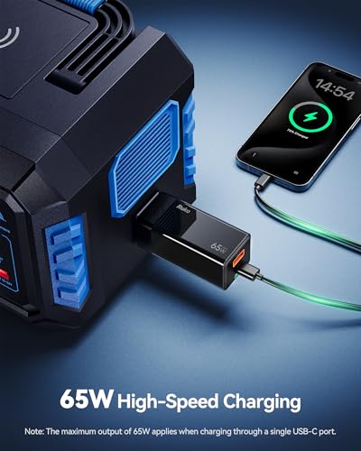 Ruko 65W USB C Charger, 3-Port GaN Fast Charger Block - size: Charger Only
