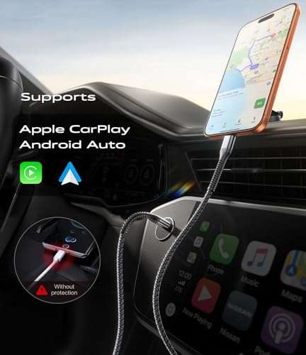USB C to C Cable 60W Fast Charging 6FT USB C to USB C Cable for CarPlay - color: Black, size: 6FT, style: USB C to USB C