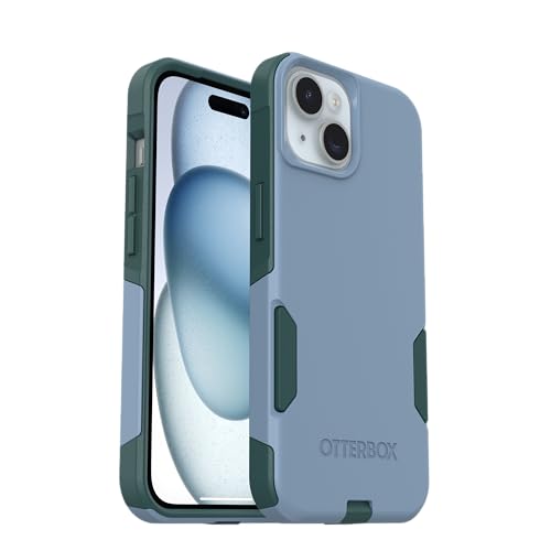 OtterBox iPhone 17e, iPhone 16e, iPhone 15, iPhone 14, & iPhone 13 Commuter Series Case - Twilight Bug (Blue & Green) - Slim & Tough - Pocket-Friendly - with Port Protection - color: Blue & Green