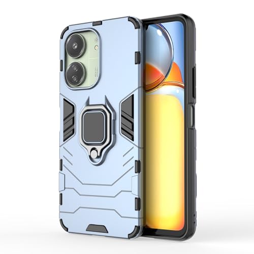 Max Power Digital Magnet Case for Xiaomi Redmi 13c Shockproof Hard Phone Cover with Grip, Metal Ring Kickstand Bumper Shell [Compatible with Magnetic Car Mount] (Navy) - color: Navy, size: Xiaomi Redmi 13c
