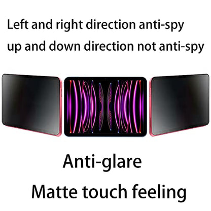 Privacy Anti-Glare Screen Protector Anti-Spy Soft Film Suit for iPad Pro 11 inch 2022/2021 / 2020 (4th/3rd/2nd Generation) Matte Anti-Peeping