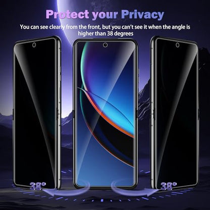 For Motorola Razr+/Plus 2023 Privacy Screen Protector (2 Pack) - size: Motorola Razr+ 2023
