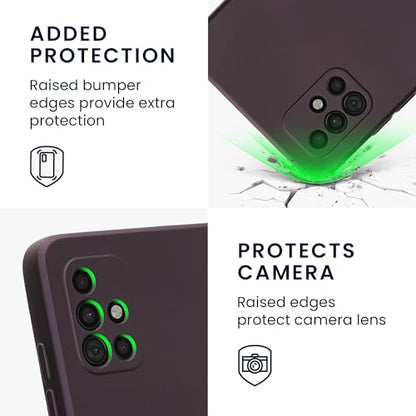 kwmobile Case Compatible with Samsung Galaxy A51 Case -Soft TPU Back Phone Cover - with Metallic Look - Metallic Berry - color: metallic berry, size: Galaxy A51