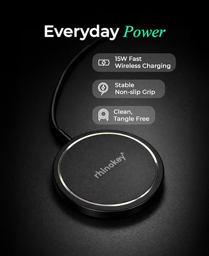 Rhinokey® 15W Wireless Charger Qi 1.2 Fast Wireless Charging Pads MagSafe