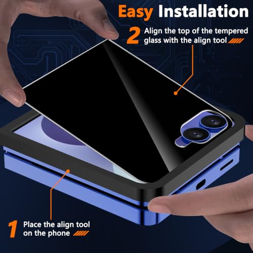 LYWHL 2 Pack for Samsung Galaxy Z Flip 8 Privacy Screen Protector - size: Samsung Galaxy Z Flip 8