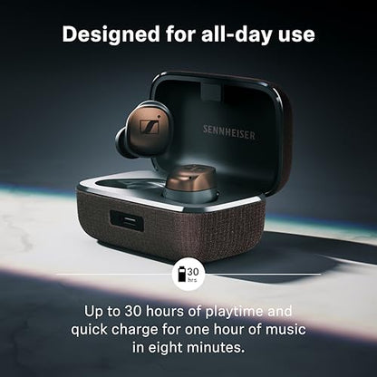 Sennheiser Momentum True Wireless 4 Smart Earbuds with Bluetooth 5.4, Crystal-Clear Sound, Comfortable Design, 30-Hour Battery Life, Adaptive ANC, LE Audio and Auracast - White Silver - color: White
