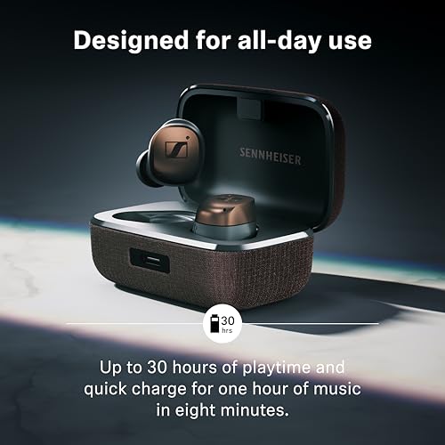Sennheiser Momentum True Wireless 4 Smart Earbuds with Bluetooth 5.4, Crystal-Clear Sound, Comfortable Design, 30-Hour Battery Life, Adaptive ANC, LE Audio and Auracast - Black Copper - color: Black