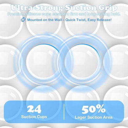 KADES MagSafe Phone Grip with 24 Suction Cups & Adjustable Stand - color: White