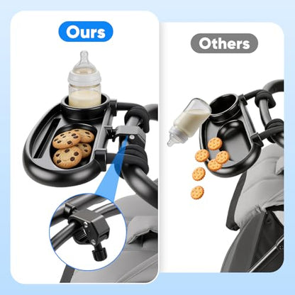 4 in 1 Universal Stroller Tray with Cup Holder, Baby Stroller Attachment - color: Multi