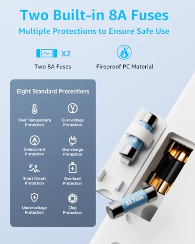 Universal Travel Adapter, 2 USB-C ＆ 1 USB-A, Cover 200+ Countries - color: White, size: PD20W