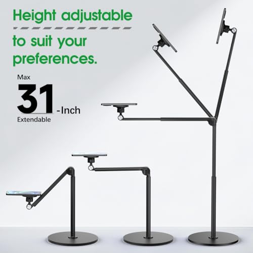 Magnetic Overhead Phone Stand for Desk, 2-Section Telescoping