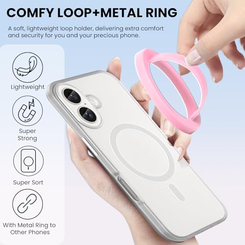 Magnetic Phone Holder, Magnetic Phone Loop,Magsafe Phone Grip - color: Lady Pink