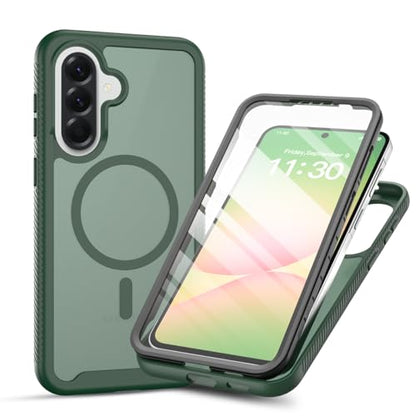 Magnetic Phone Case for Samsung Galaxy A57 5G, Army Green - color: Army Green