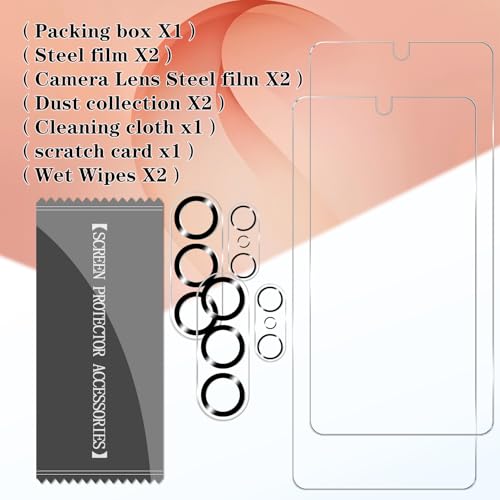 Galaxy S26 Ultra Tempered Glass Screen Protector + Camera Lens Protector [2 + 2 Pack][Case Friendly][Anti-Scratch][Ultrasonic Fingerprint Unlock]HD Protective Film for Samsung Galaxy S26 Ultra - size: Galaxy S26 Ultra(6.9")
