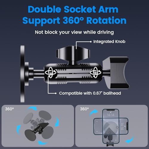 Magnetic Phone Mount Compatible with Toyota Tacoma 2024-2026 4th Gen - style: Magnetic