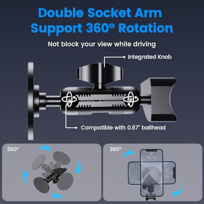 Magnetic Phone Mount Compatible with Toyota Tacoma 2024-2026 4th Gen - style: Magnetic