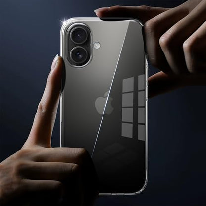 Compatible with iPhone 16 Case Clear, [Not Yellowing] [Drop Protection], Slim Clear iPhone Case for Apple iPhone 16 6.1inch with Shockproof Bumper - size: iPhone 16 6.1''