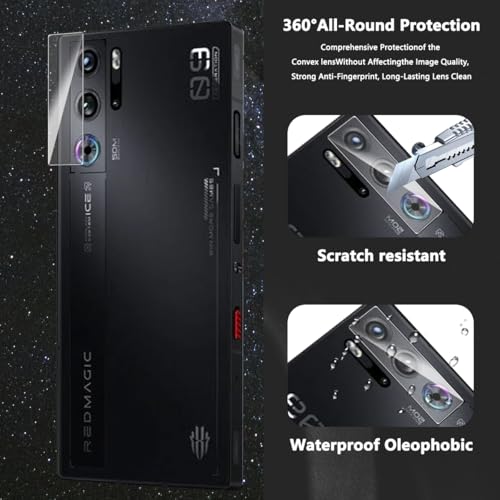 3+2 Pack Tempered Glass for Nubia Red Magic 10 Pro/10 Pro+ Screen Protector with Camera Lens Protector, 9H Hardness, HD Clear Film, Screen Protector for Nubia Red Magic 10 Pro/10 Pro+ - size: for Nubia Red Magic 10 Pro/10 Pro+ Glass