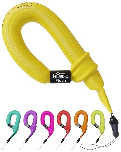 Waterproof Phone & Camera Float Wrist Strap for Underwater | Waterproof Float Strap Compatible with GoPro Hero 13, Insta360 X4, DJI Action 5 Pro, iPhone, OM System TG-7 & Kodak WPZ2 - color: Yellow Burst