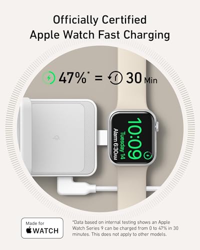 Anker MagGo 3-in-1 MagSafe-Compatible Qi2 15W Foldable Charging Station - color: White