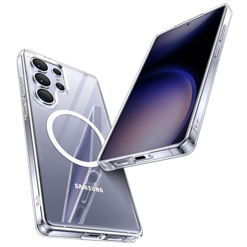 Maledan for Samsung Galaxy S25 Ultra Case Crystal Clear - Compatible with Magsafe S25 Ultra Case Transparent Slim Magnetic Samsung S25 Ultra Case Military Shockproof Accessories, Anti-Yellowing Clear - color: Crystal Clear