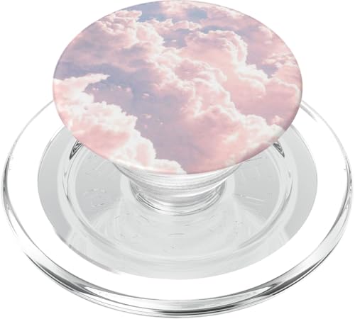 Pastel Pink and Purple Cloud Blue Sky Watercolor Clouds PopSockets PopGrip for MagSafe - style: Magnetic PopGrip