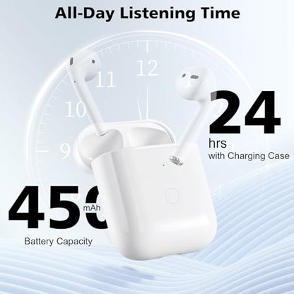 Wireless Charging Case Compatible with AirPod 1 2, Air Pods 1 2 Charger Case Replacement with Bluetooth Pairing Sync Button, No Earbuds,White - color: Air Pod Charging Case