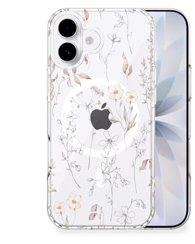Feams for iPhone 17 Case [Compatible with Magsafe] Slim Shockproof Protective Clear Phone Cover for iPhone 17 6.3" Women Girls, Ethereal Floral - color: Ethereal Floral, size: for iPhone 17 (6.3 Inch)