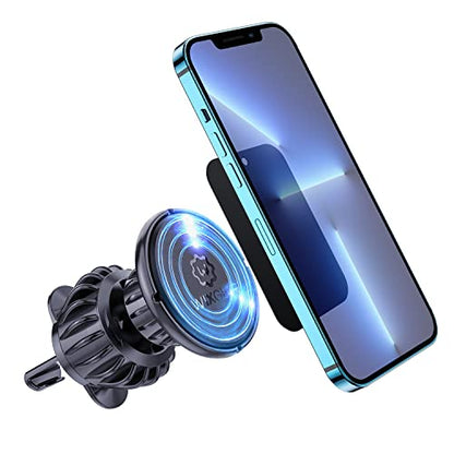 [2 Pack Universal Air Vent Magnetic Phone Holder for Car, Phone Mount for Car for Cell Phones and Mini Tablets (New Upgraded Vent Locks)