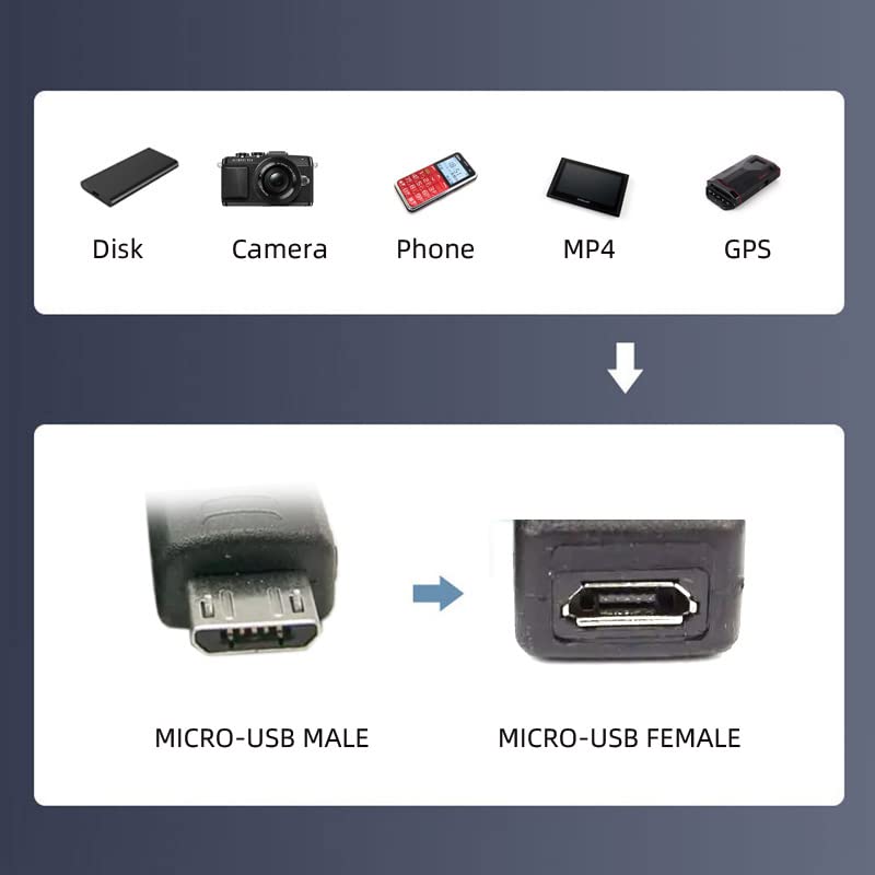 chenyang Micro USB Splitter Cable,1 Micro USB Female to 2 Micro USB Male Y‑Cable,Dual Port Charging Cord for Two Micro USB Devices,Only for Charging,Not Data Sync - style: Dual Micro USB