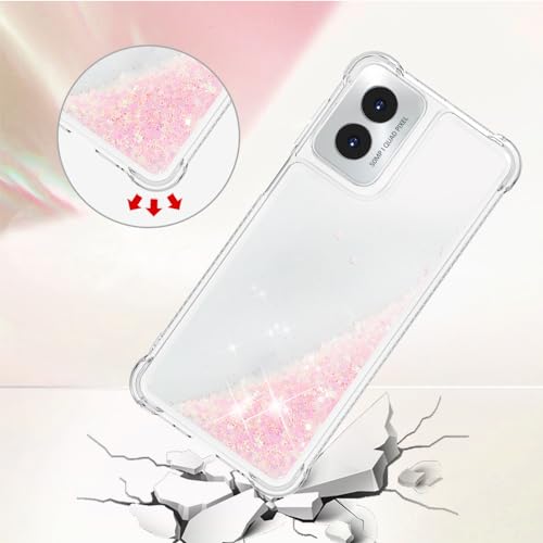 for Moto G Play 2024 Case with Screen Protector, Pink Sliver - color: Pink Sliver