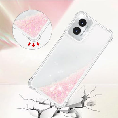 for Moto G Play 2024 Case with Screen Protector, Pink Sliver - color: Pink Sliver