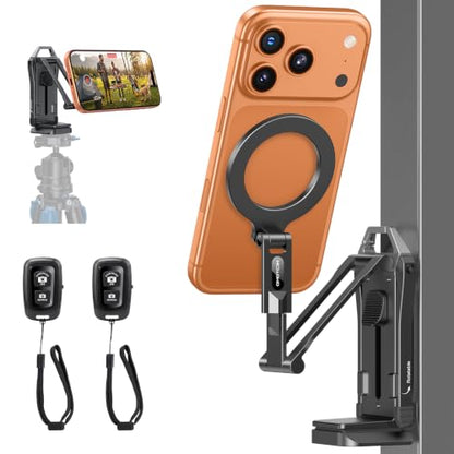 OMOTON TP02-Pro-BK Magnetic Phone Holder Kit with & 2 Remotes - color: 8-Black BK