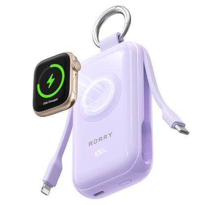 RORRY CharmGo Pro 45W Portable Charger Power Bank 10000mAh Battery Pack - color: Lilac Breeze