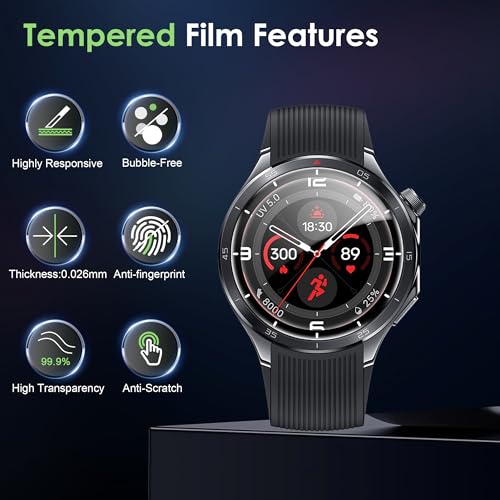 Compatible for OnePlus Watch 3 43mm screen protector, Anti-Scratch 3D Full Screen Coverage flim, Case Friendly, HD Ultra, 3 PACK - size: Watch 3 43mm