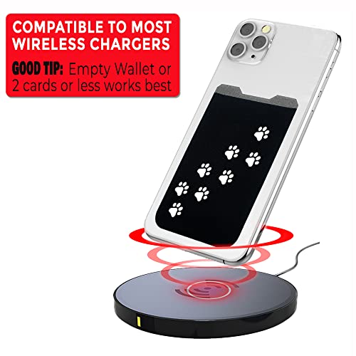 Phone Wallet - Adhesive Card Holder - Cell Phone Pouch - Stick on Lycra Pocket by Gecko - Carry Credit Cards and Cash - color: DOG TRAIL