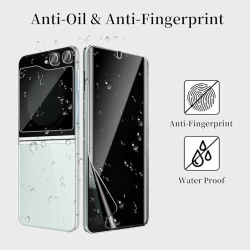 [1 Set] for Samsung Galaxy Z Fold 7 Privacy Screen Protector, Inner Anti-Spy Screen TPU Flexible Film + Back Privacy Glass Screen Protector Tempered Glass + Camera Lens Protector, Case Friendly - size: Galaxy Z Fold 7