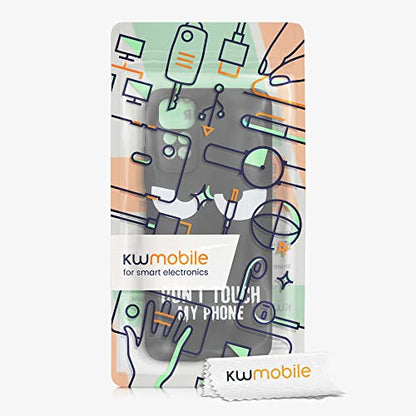 kwmobile TPU Silicone Case Compatible with Xiaomi Redmi Note 11 / Note 11S - Case Soft Cover - Don't Touch My Phone White/Black - size: Redmi Note 11 / Note 11S