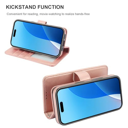Bocasal for MagSafe Wallet Case Card Holder for iPhone 16, Rose Gold - color: Rose Gold for MagSafe