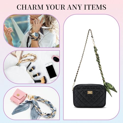 ZOOEASS Phone Wrist Lanyard Gold Metal Scarf Phone Charm Strap with Tether Tab Women Phone Chain Accessories for Handbags - color: Style 7